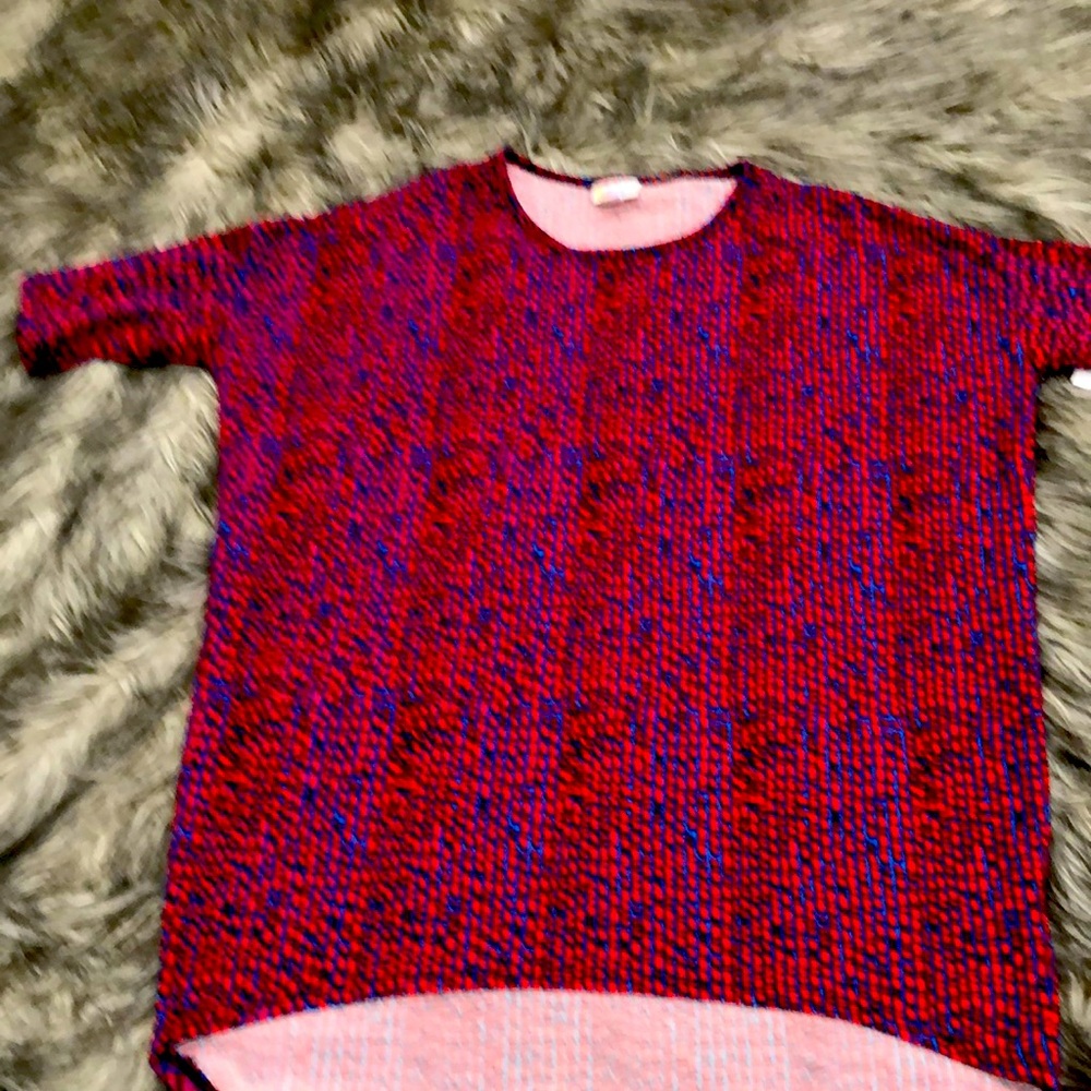 LulaRoe Irma in red & blue